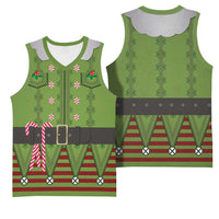 Christmas Costume Elf Basketball Jersey Classic Green Xmas Style - Wonder Print Shop