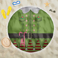 Christmas Costume Elf Beach Blanket Classic Green Xmas Style - Wonder Print Shop