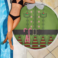 Christmas Costume Elf Beach Blanket Classic Green Xmas Style - Wonder Print Shop
