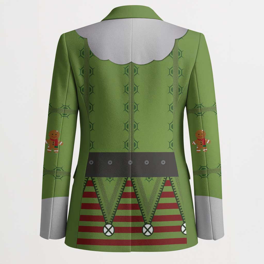 Christmas Costume Elf Blazer Classic Green Xmas Style - Wonder Print Shop