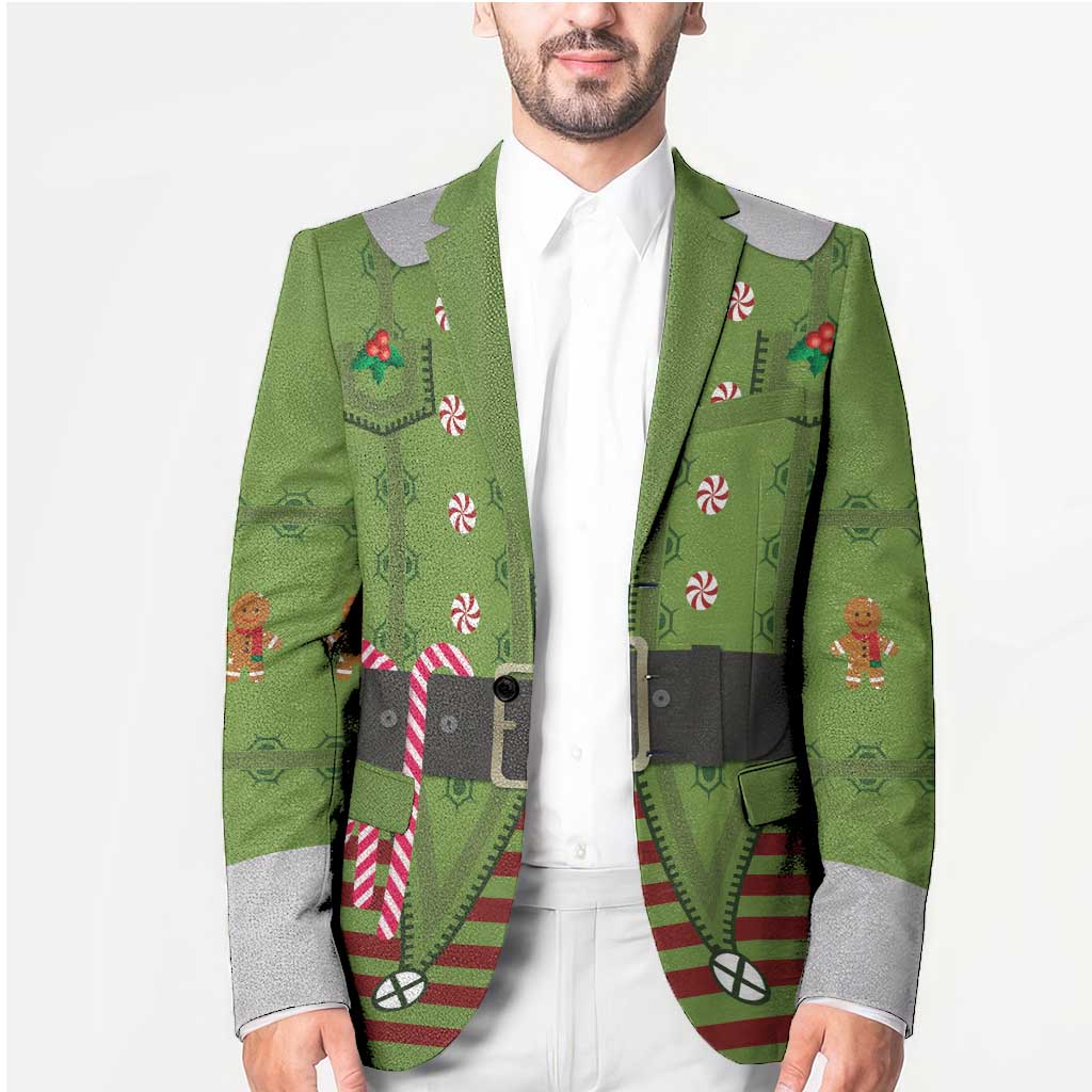 Christmas Costume Elf Blazer Classic Green Xmas Style - Wonder Print Shop