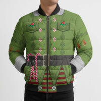 Christmas Costume Elf Bomber Puffer Jacket Classic Green Xmas Style - Wonder Print Shop