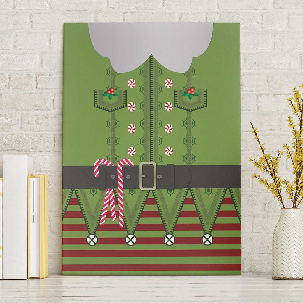 Christmas Costume Elf Canvas Wall Art Classic Green Xmas Style - Wonder Print Shop