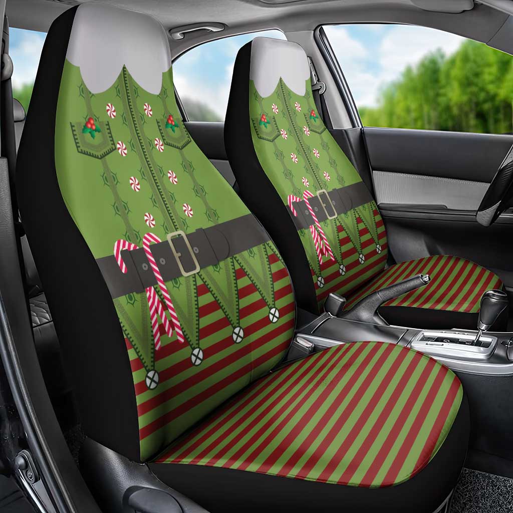 Christmas Costume Elf Car Seat Cover Classic Green Xmas Style - Wonder Print Shop