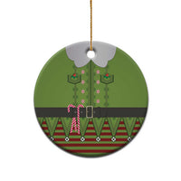 Christmas Costume Elf Ceramic Ornament Classic Green Xmas Style - Wonder Print Shop
