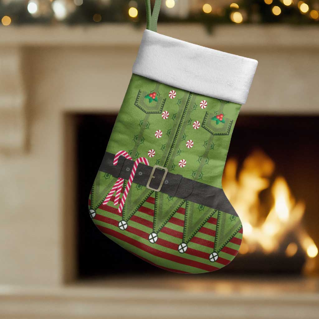 Christmas Costume Elf Christmas Stocking Classic Green Xmas Style - Wonder Print Shop