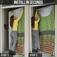 Christmas Costume Elf Door Cover Classic Green Xmas Style - Wonder Print Shop