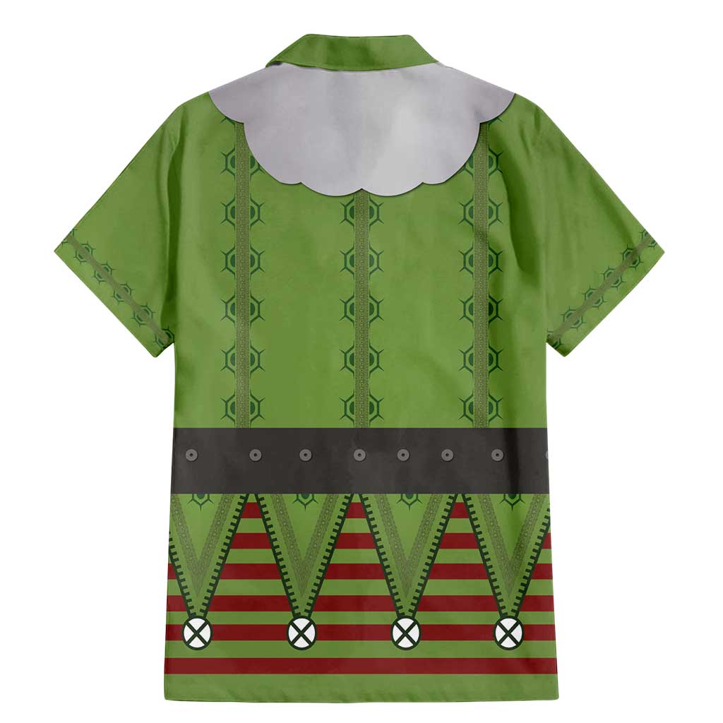 Christmas Costume Elf Family Matching Mermaid Dress and Hawaiian Shirt Classic Green Xmas Style - Wonder Print Shop