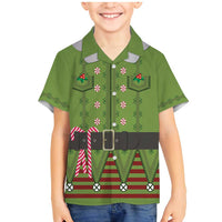 Christmas Costume Elf Family Matching Mermaid Dress and Hawaiian Shirt Classic Green Xmas Style - Wonder Print Shop