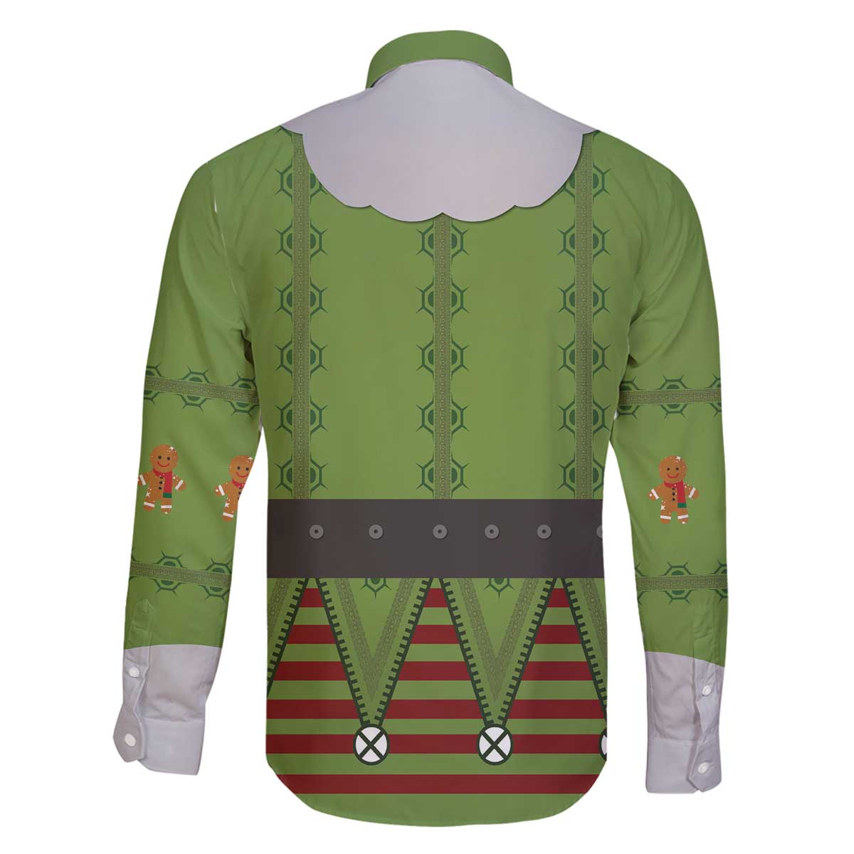 Christmas Costume Elf Family Matching Off The Shoulder Long Sleeve Dress and Hawaiian Shirt Classic Green Xmas Style - Wonder Print Shop