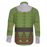 Christmas Costume Elf Family Matching Off The Shoulder Long Sleeve Dress and Hawaiian Shirt Classic Green Xmas Style - Wonder Print Shop
