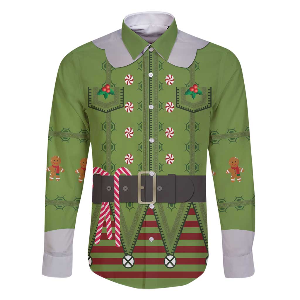 Christmas Costume Elf Family Matching Off Shoulder Maxi Dress and Hawaiian Shirt Classic Green Xmas Style - Wonder Print Shop