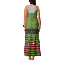 Christmas Costume Elf Family Matching Tank Maxi Dress and Hawaiian Shirt Classic Green Xmas Style - Wonder Print Shop
