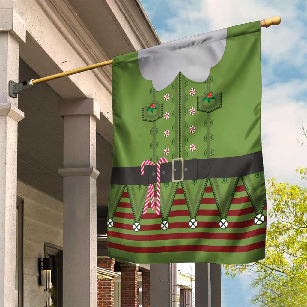 Christmas Costume Elf Garden Flag Classic Green Xmas Style - Wonder Print Shop