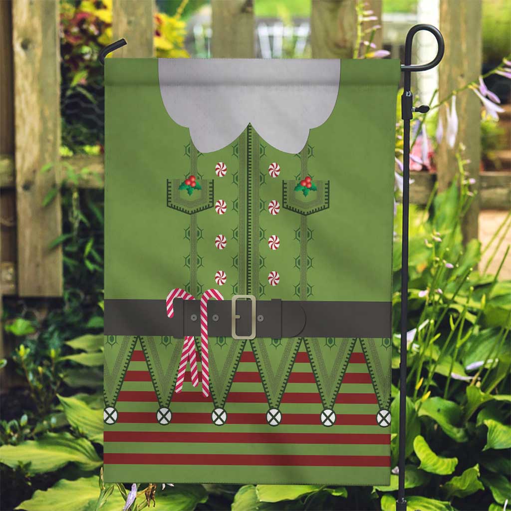 Christmas Costume Elf Garden Flag Classic Green Xmas Style - Wonder Print Shop