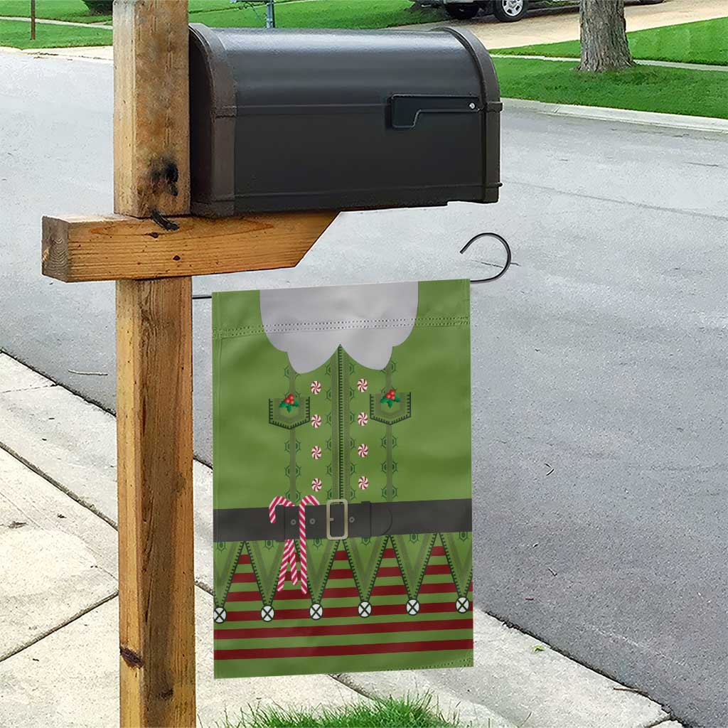 Christmas Costume Elf Garden Flag Classic Green Xmas Style - Wonder Print Shop