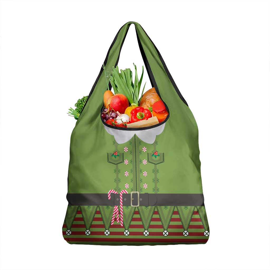 Christmas Costume Elf Grocery Bag Classic Green Xmas Style - Wonder Print Shop