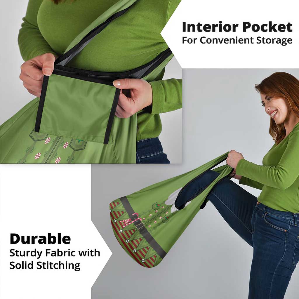 Christmas Costume Elf Grocery Bag Classic Green Xmas Style - Wonder Print Shop