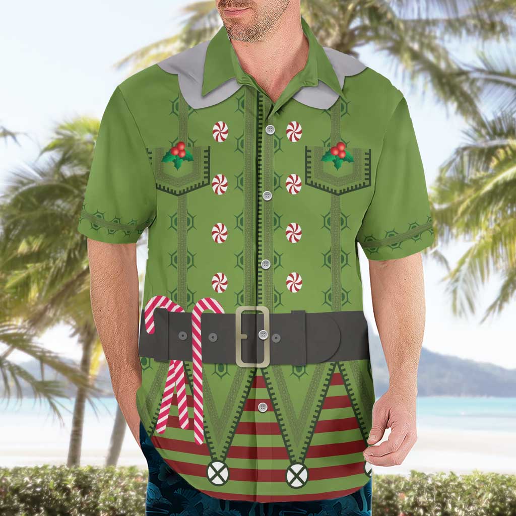 Christmas Costume Elf Hawaiian Shirt Classic Green Xmas Style - Wonder Print Shop