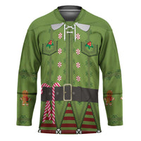 Christmas Costume Elf Hockey Jersey Classic Green Xmas Style - Wonder Print Shop