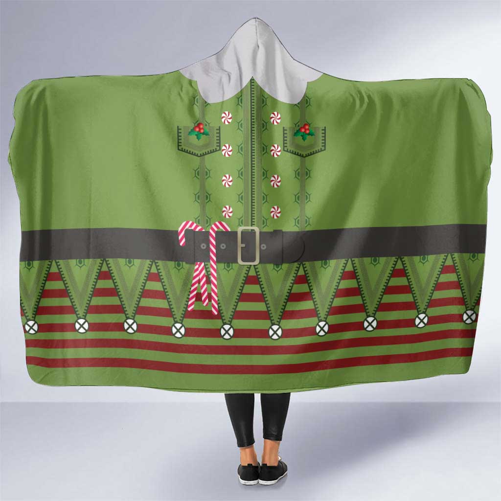 Christmas Costume Elf Hooded Blanket Classic Green Xmas Style - Wonder Print Shop