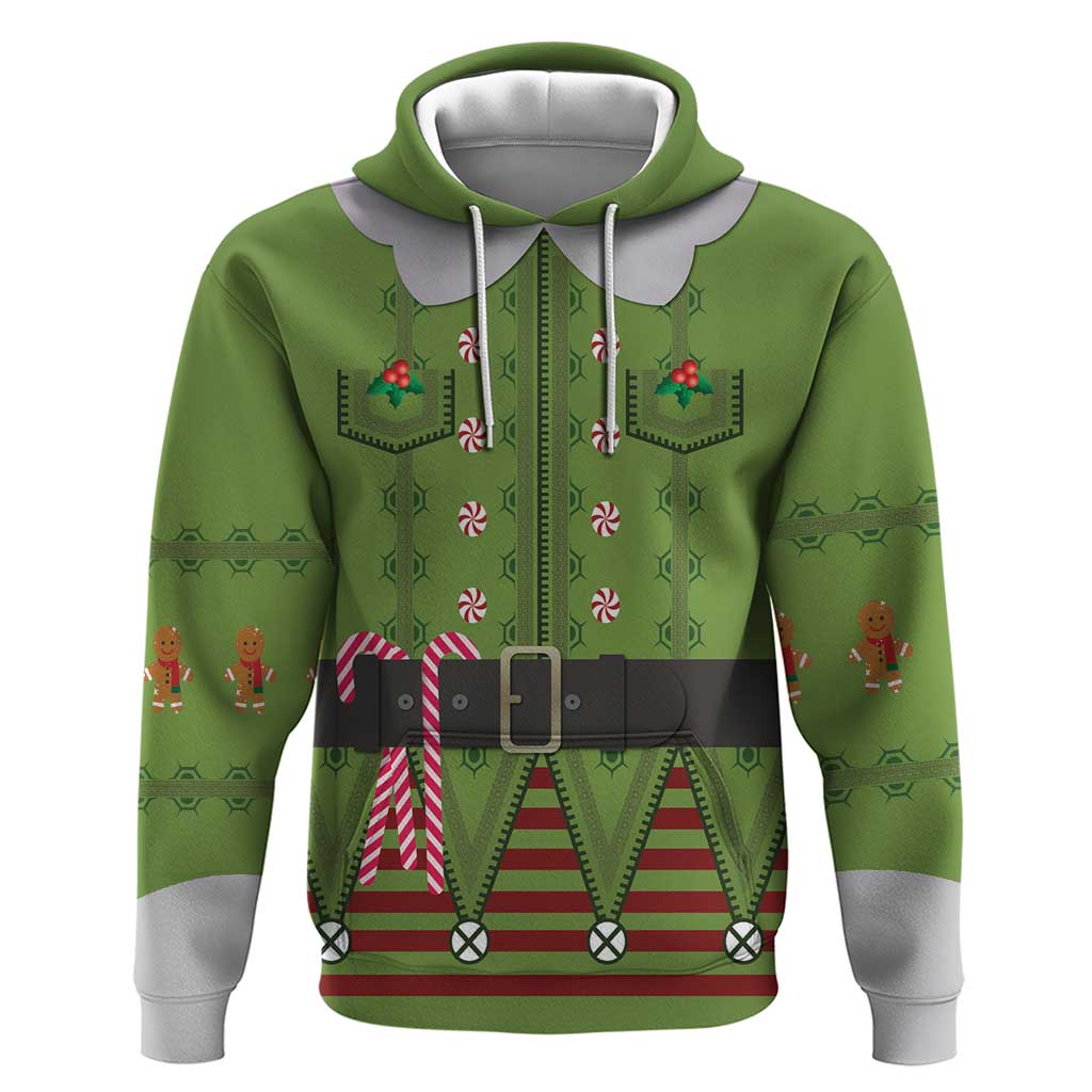 Christmas Costume Elf Hoodie Classic Green Xmas Style - Wonder Print Shop