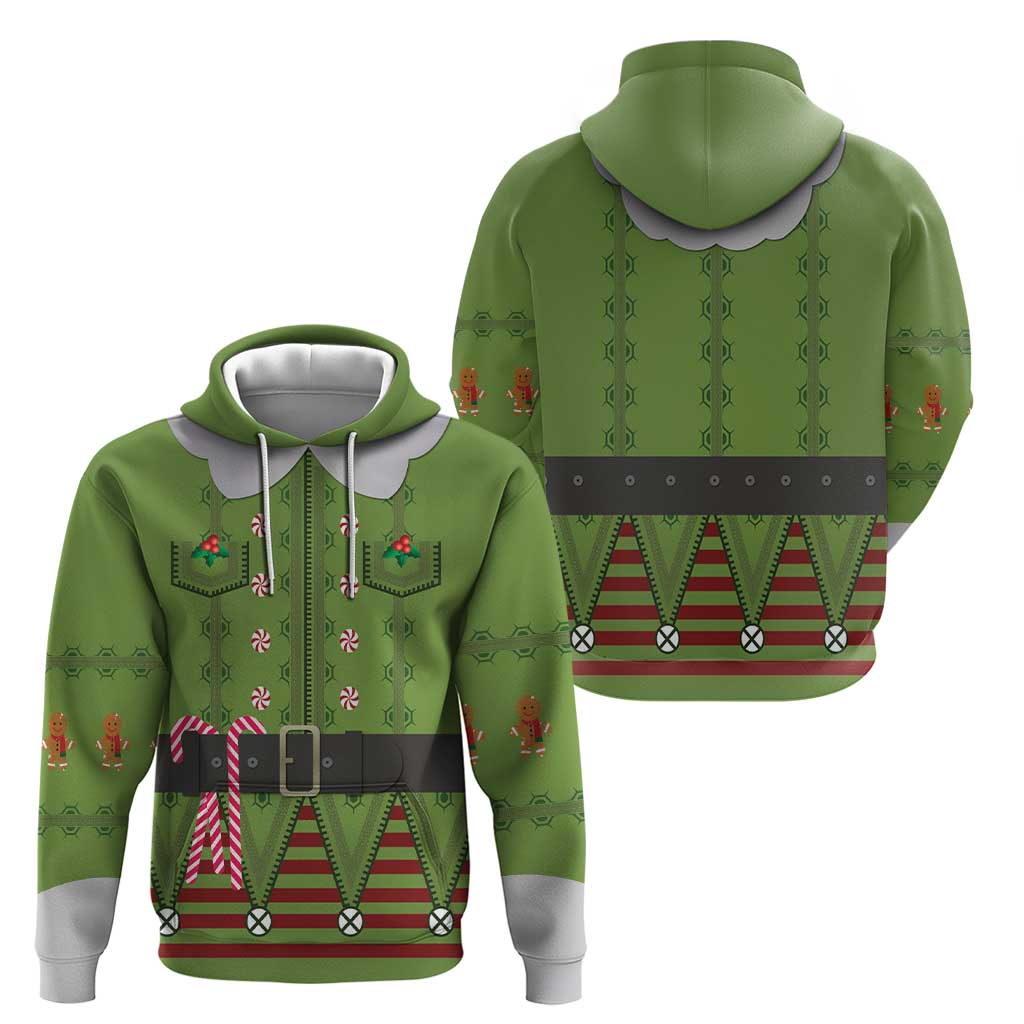 Christmas Costume Elf Hoodie Classic Green Xmas Style - Wonder Print Shop