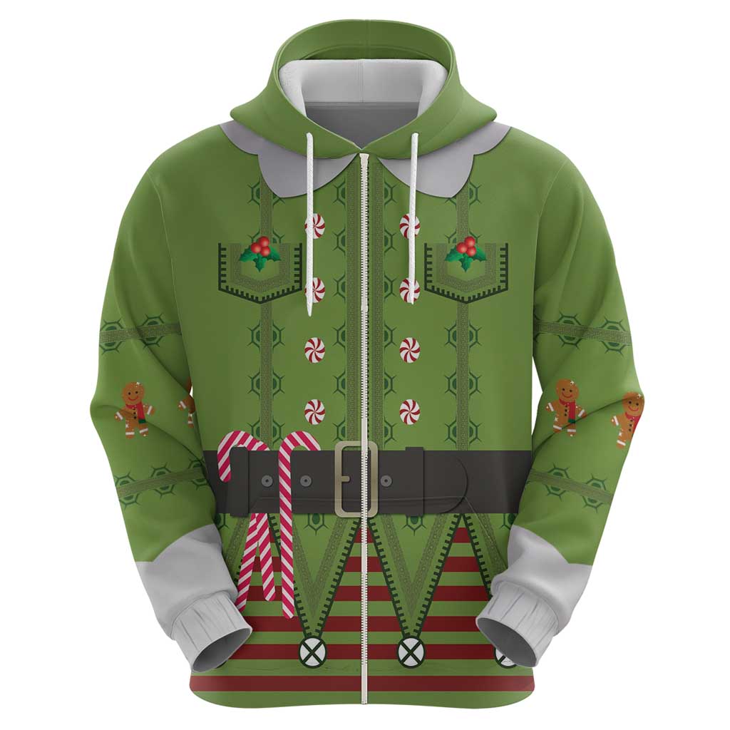 Christmas Costume Elf Hoodie Classic Green Xmas Style - Wonder Print Shop