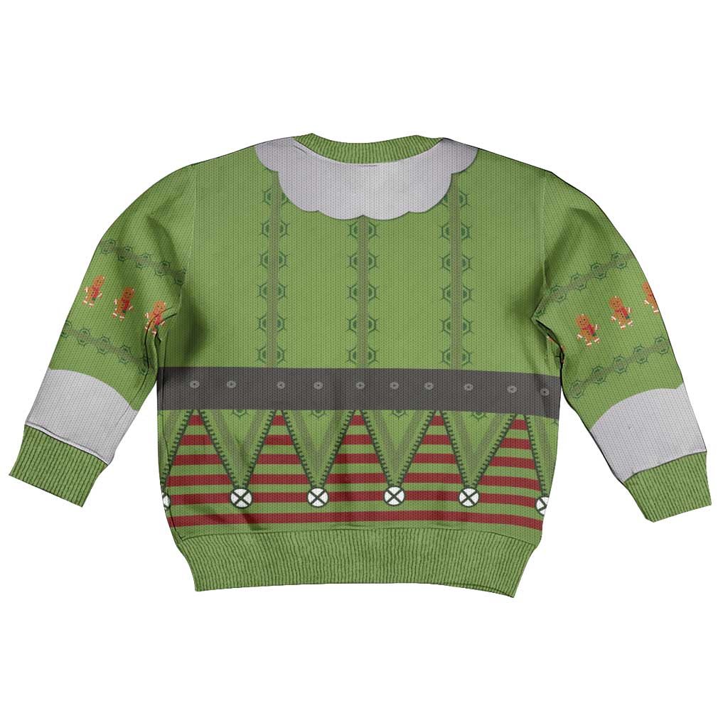 Christmas Costume Elf Kid Ugly Christmas Sweater Classic Green Xmas Style - Wonder Print Shop