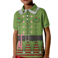 Christmas Costume Elf Kid Polo Shirt Classic Green Xmas Style - Wonder Print Shop