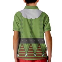 Christmas Costume Elf Kid Polo Shirt Classic Green Xmas Style - Wonder Print Shop