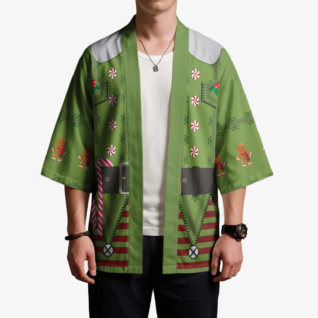 Christmas Costume Elf Kimono Classic Green Xmas Style - Wonder Print Shop