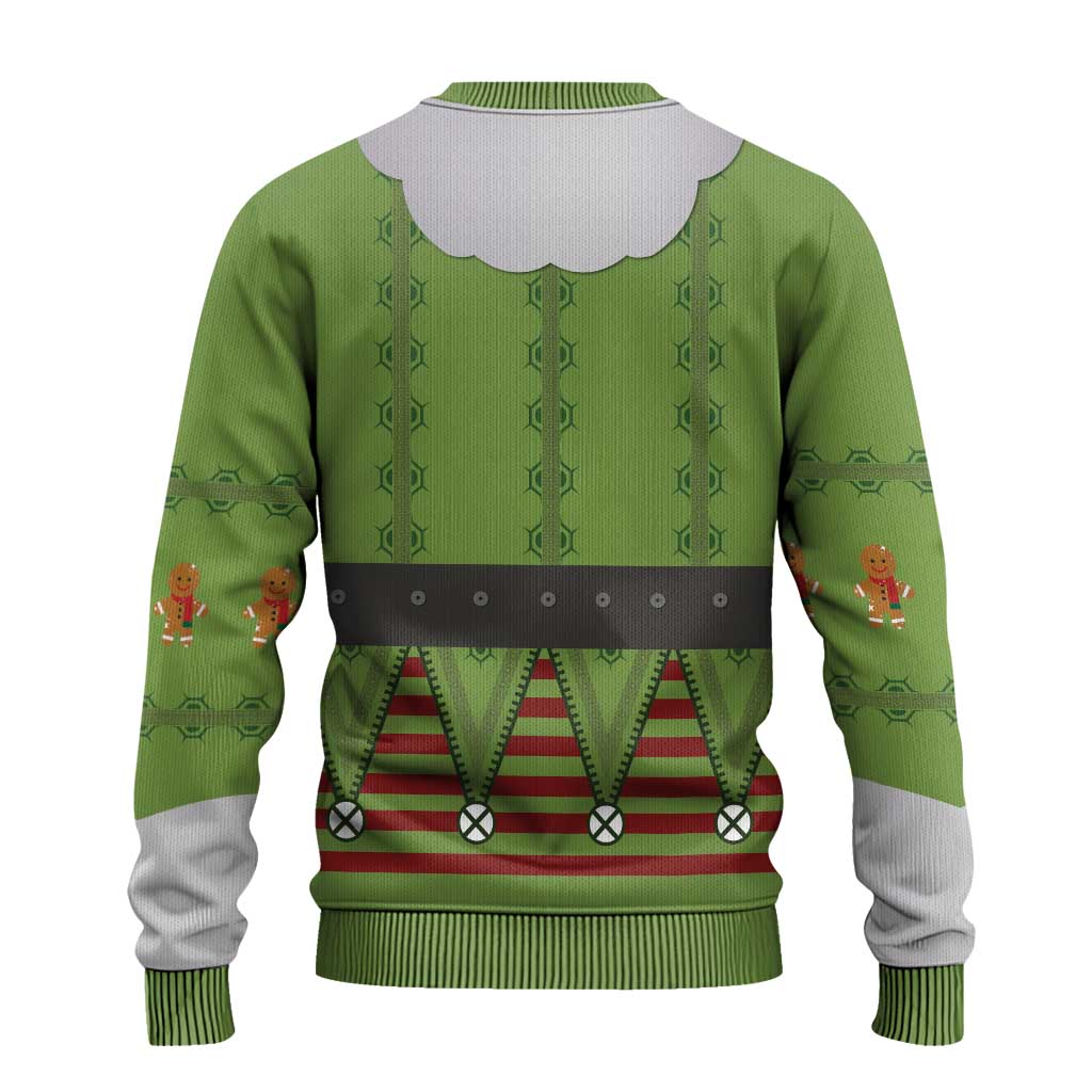 Christmas Costume Elf Ugly Christmas Sweater Classic Green Xmas Style - Wonder Print Shop