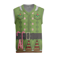 Christmas Costume Elf Christmas Knitted V-Neck Vest Classic Green Xmas Style - Wonder Print Shop