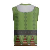 Christmas Costume Elf Christmas Knitted V-Neck Vest Classic Green Xmas Style - Wonder Print Shop