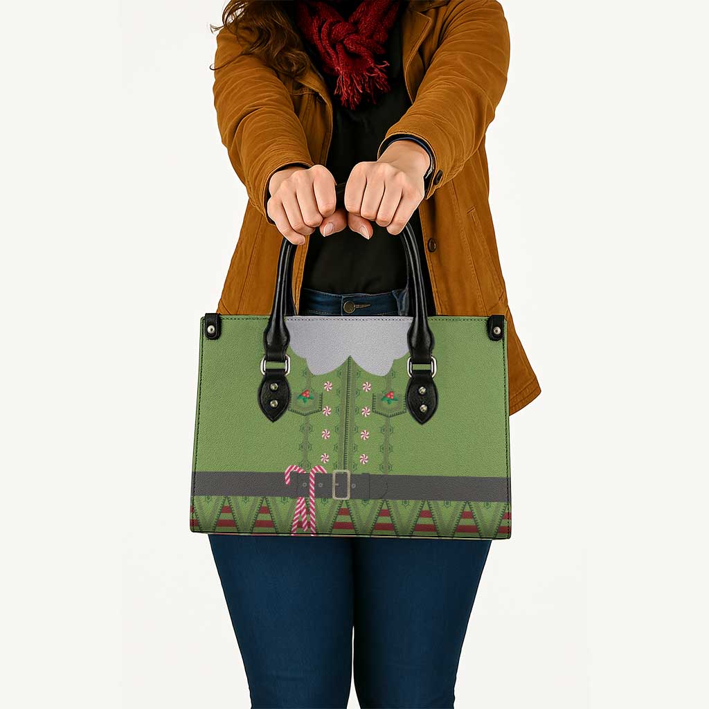 Christmas Costume Elf Leather Bag Classic Green Xmas Style - Wonder Print Shop