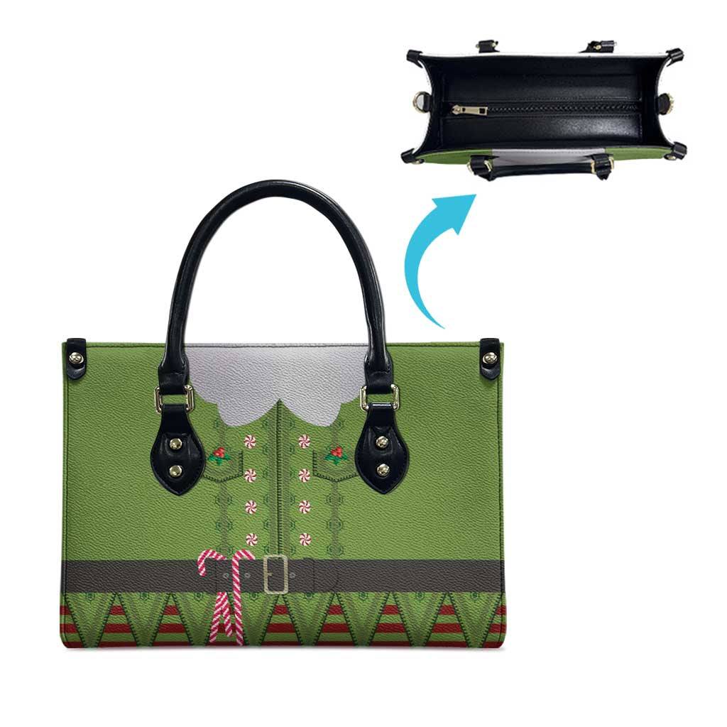 Christmas Costume Elf Leather Bag Classic Green Xmas Style - Wonder Print Shop