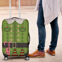 Christmas Costume Elf Luggage Cover Classic Green Xmas Style - Wonder Print Shop