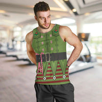 Christmas Costume Elf Men Tank Top Classic Green Xmas Style - Wonder Print Shop