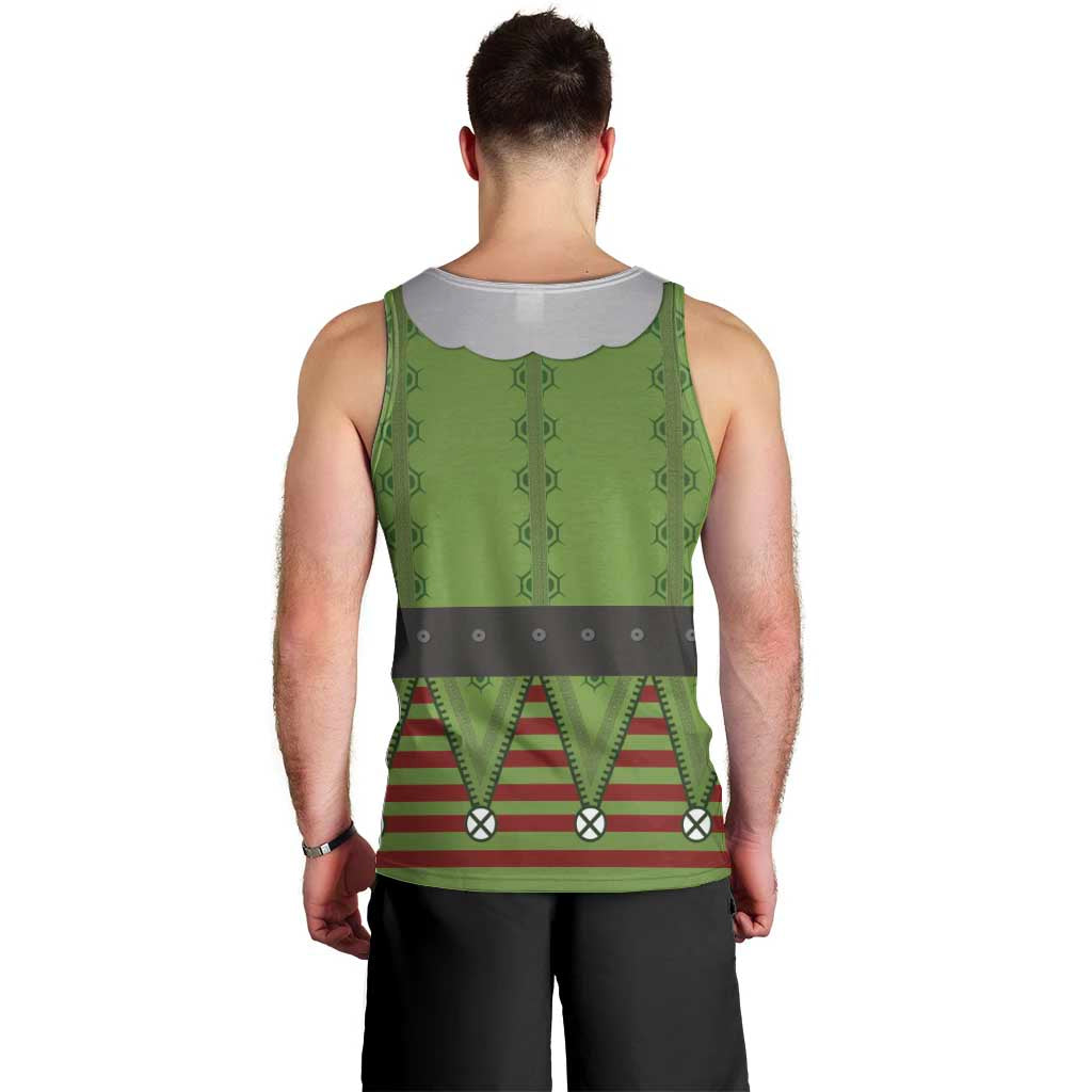 Christmas Costume Elf Men Tank Top Classic Green Xmas Style - Wonder Print Shop