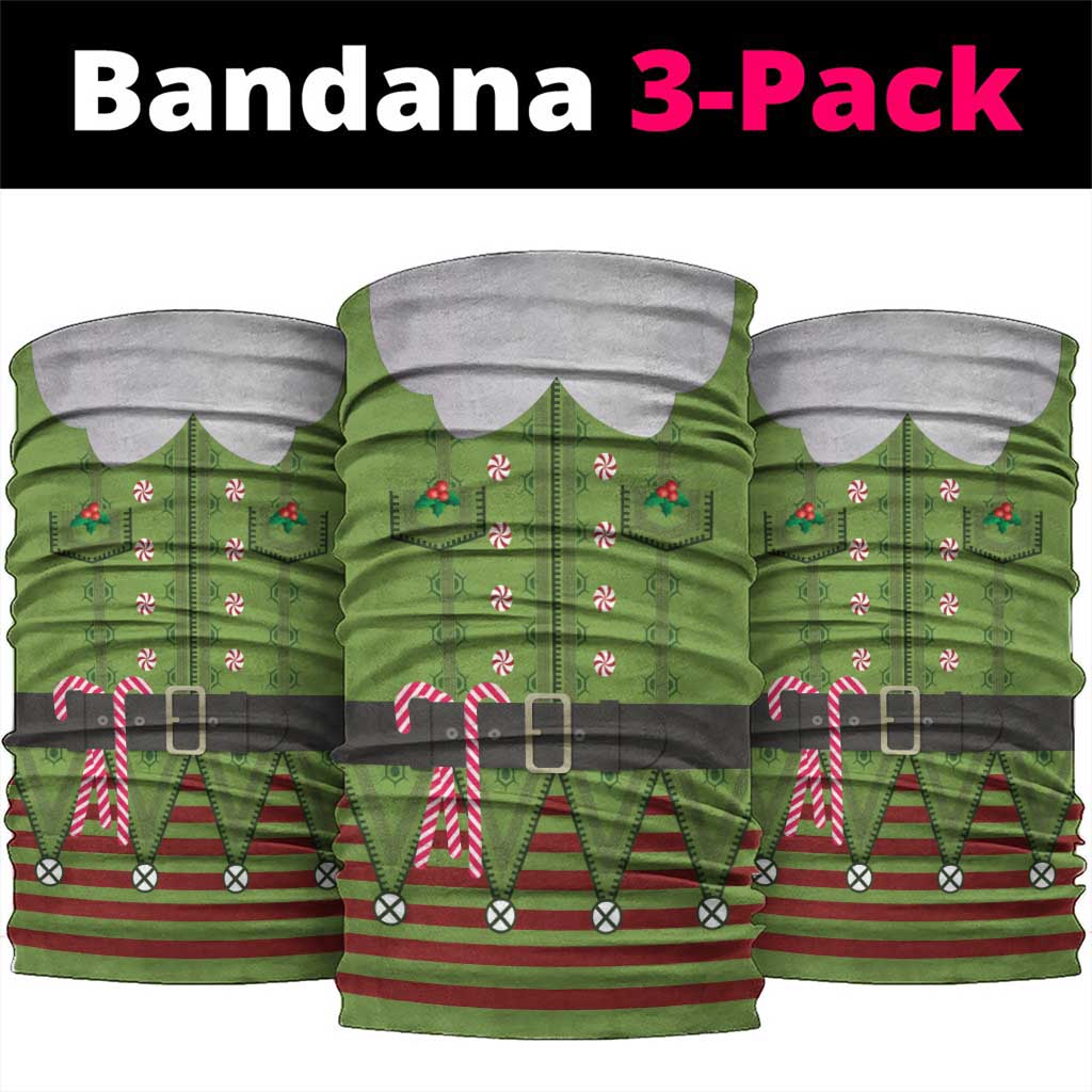 Christmas Costume Elf Neck Gaiter Classic Green Xmas Style - Wonder Print Shop