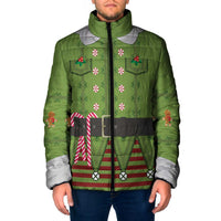 Christmas Costume Elf Padded Jacket Classic Green Xmas Style - Wonder Print Shop