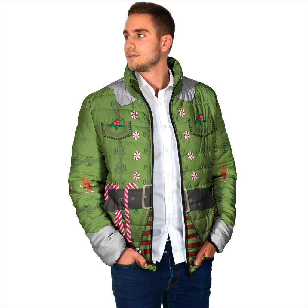 Christmas Costume Elf Padded Jacket Classic Green Xmas Style - Wonder Print Shop