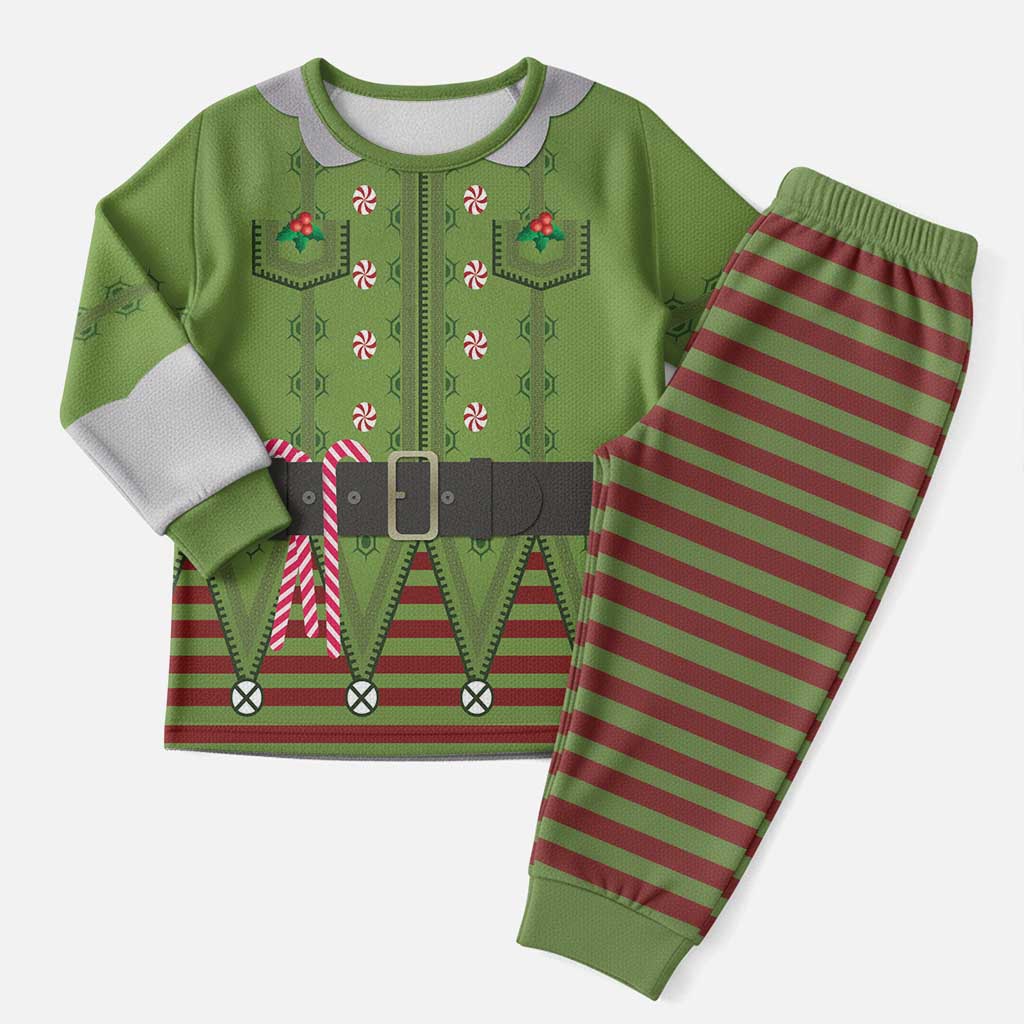 Christmas Costume Elf Christmas Pajama Set Classic Green Xmas Style - Wonder Print Shop