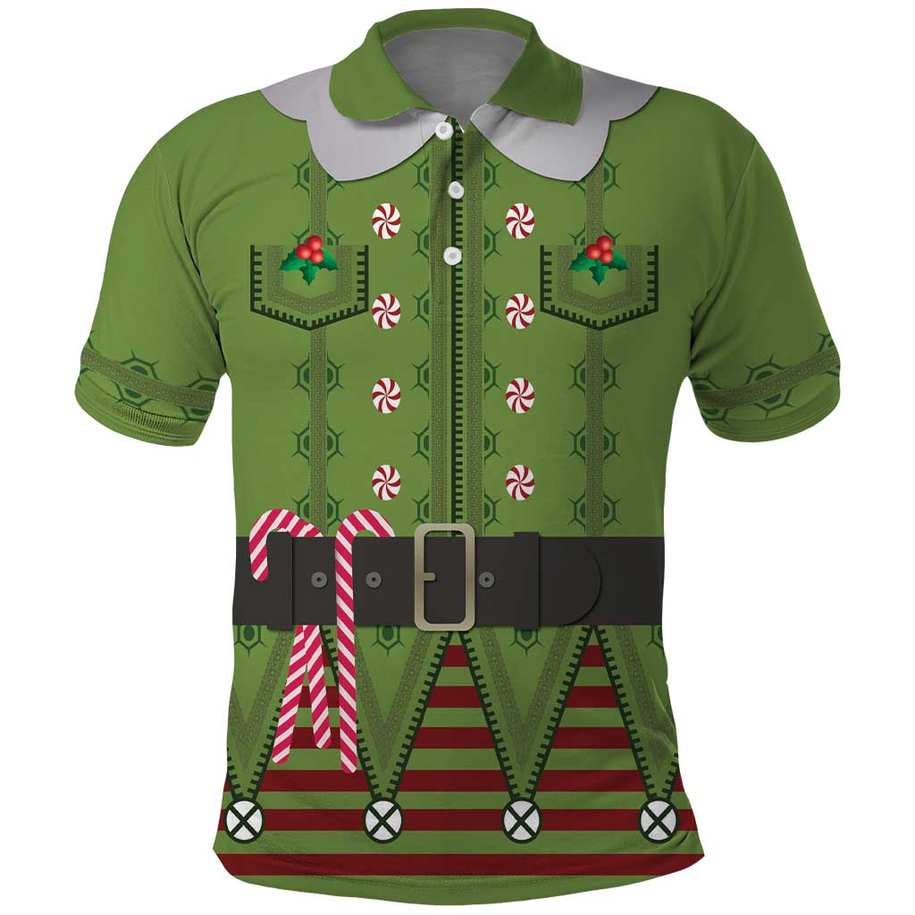 Christmas Costume Elf Polo Shirt Classic Green Xmas Style - Wonder Print Shop