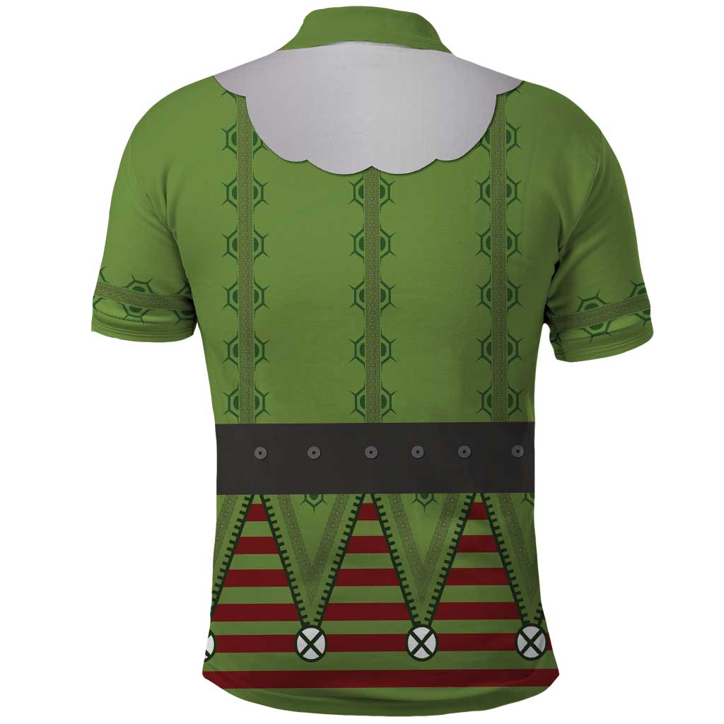Christmas Costume Elf Polo Shirt Classic Green Xmas Style - Wonder Print Shop