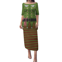 Christmas Costume Elf Puletasi Classic Green Xmas Style - Wonder Print Shop