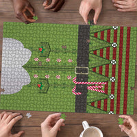 Christmas Costume Elf Puzzle Classic Green Xmas Style - Wonder Print Shop