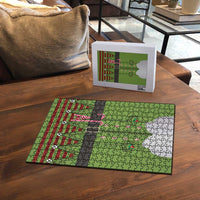 Christmas Costume Elf Puzzle Classic Green Xmas Style - Wonder Print Shop