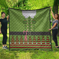 Christmas Costume Elf Quilt Classic Green Xmas Style - Wonder Print Shop